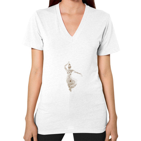 V-Neck (on woman) White DesiVesiLtd