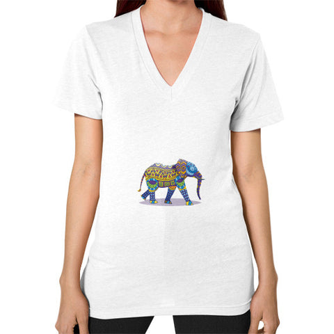 V-Neck (on woman) White DesiVesiLtd
