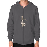 Zip Hoodie (on man) Asphalt DesiVesiLtd