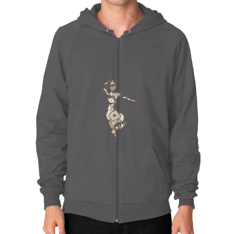 Zip Hoodie (on man) Asphalt DesiVesiLtd