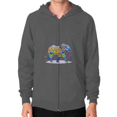 Zip Hoodie (on man) Asphalt DesiVesiLtd