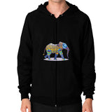 Zip Hoodie (on man) Black DesiVesiLtd