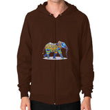 Zip Hoodie (on man) Brown DesiVesiLtd