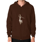 Zip Hoodie (on man) Brown DesiVesiLtd