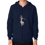 Zip Hoodie (on man) Navy DesiVesiLtd
