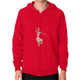 Zip Hoodie (on man) Red DesiVesiLtd