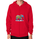Zip Hoodie (on man) Red DesiVesiLtd