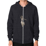 Zip Hoodie (on man) Tri-Blend Black DesiVesiLtd