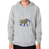 Zip Hoodie (on man) Tri-Blend Silver DesiVesiLtd