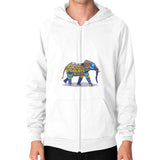 Zip Hoodie (on man) White DesiVesiLtd