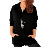 Zip Hoodie (on woman) Black DesiVesiLtd