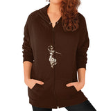 Zip Hoodie (on woman) Brown DesiVesiLtd