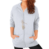 Zip Hoodie (on woman) Heather grey DesiVesiLtd